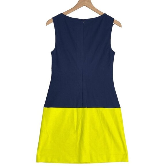 Trina Turk Dress Womens 2 Retro Mod Colorblock Keyhole Ponte Shift Business - Picture 3 of 7